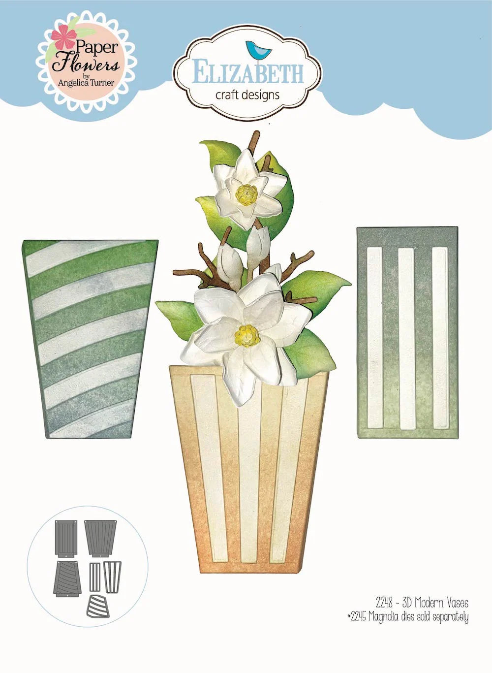 Elizabeth Craft Designs 3D Modern Vases Metal Die Set
